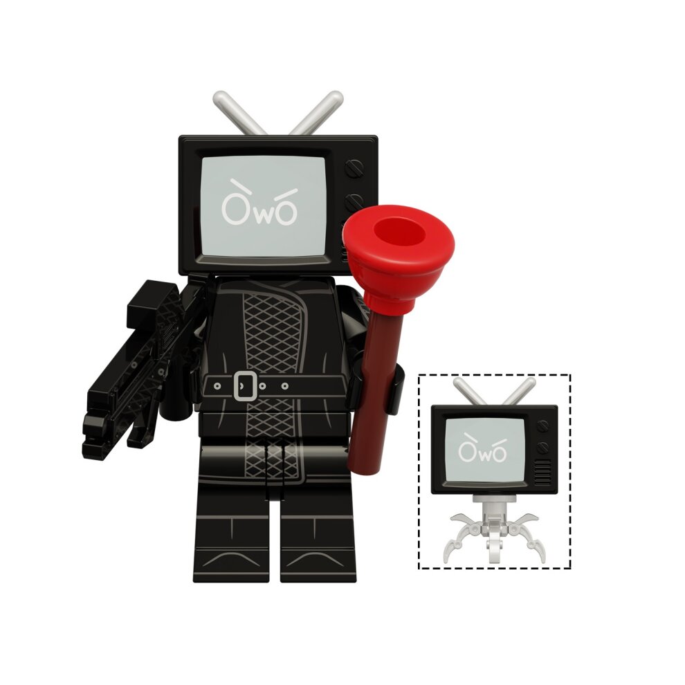 Toilet Skibidi Building Blocks Tv Monitor Cameradiy Minifigures Kids Toys Fit Lego 8pcs Set