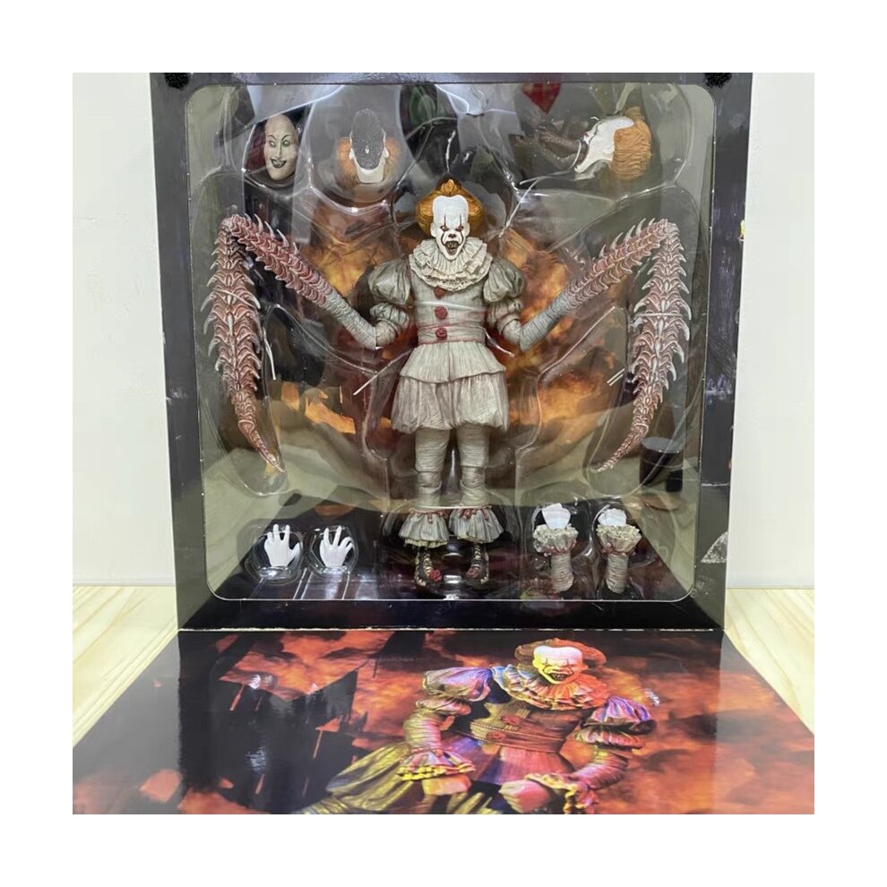 (Ver. 1.0) NECA IT 2017 Pennywise Ultimate Action Figures Horror Scared Model Toys Collectible Doll Clown Figures 7 Inches