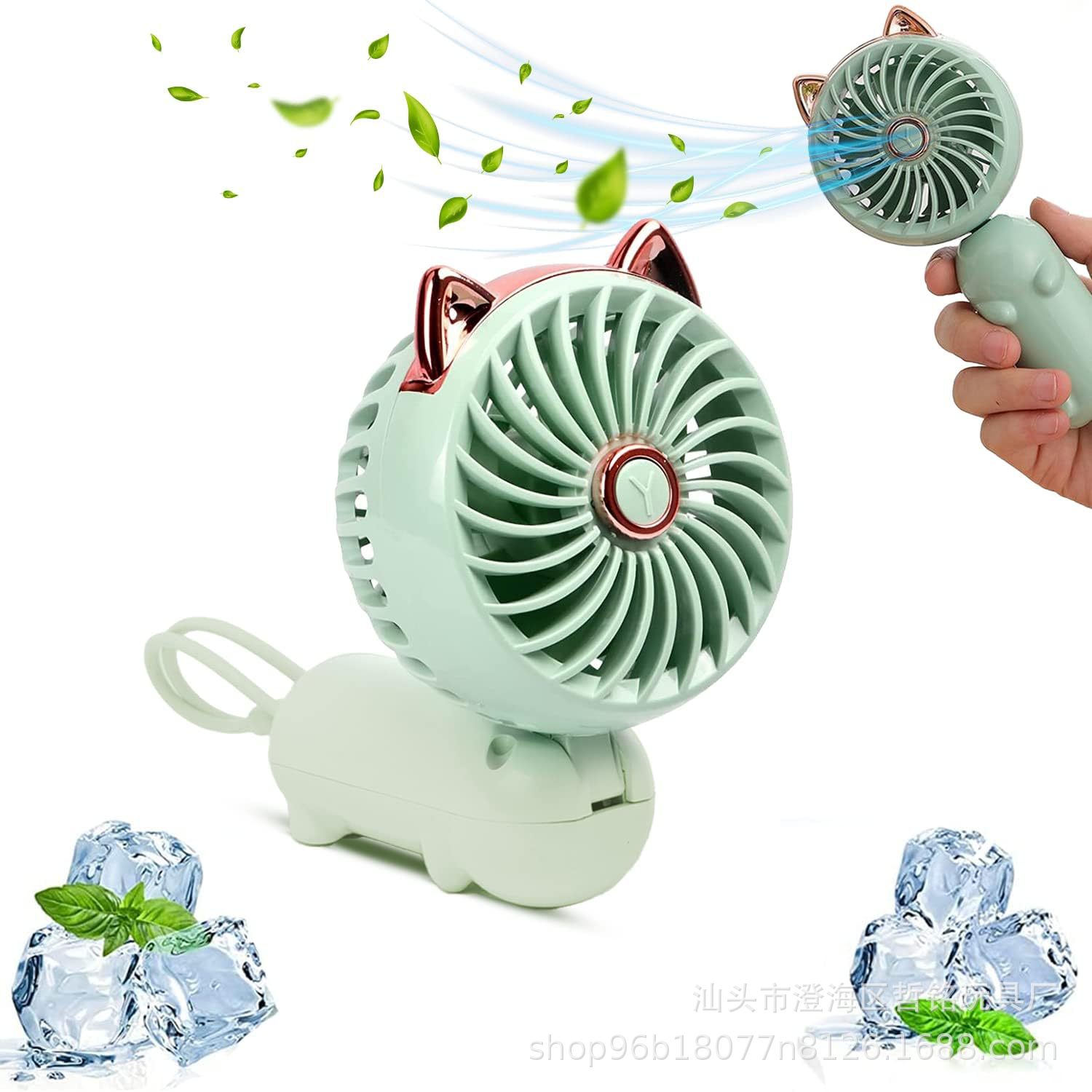 Rechargeable Battery Portable Fan with 3 Speed Desk Fans for Girls Women Kids Outdoor Travel Office Home Camping