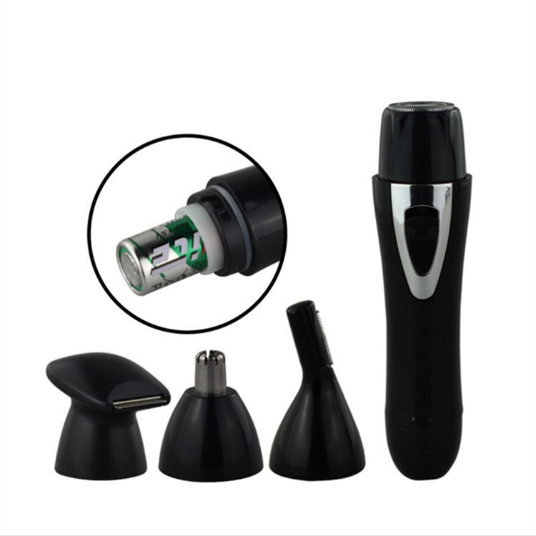 (Pink) Portable 4 in 1 Lipstick Shaver for Women Mini Electric Hair Remover