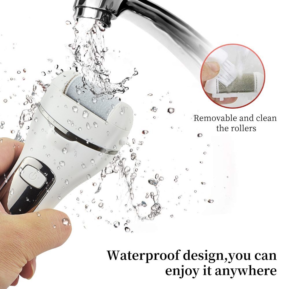 Waterproof Electric Foot File LCD Display Rechargeable Pedicure Tool
