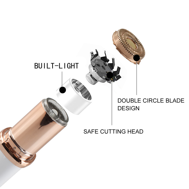 Portable Lipstick Shaver for Women Compact Electric Hair Remover