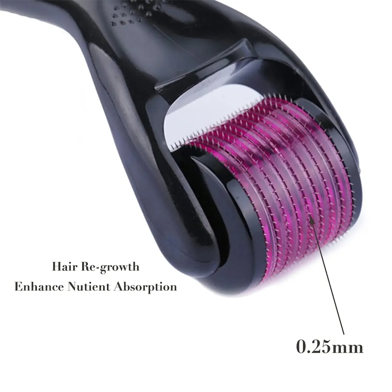 (540 Microneedle Roller 0.25mm) Titanium Microneedle Derma Roller Skin Care for Face Facial Wrinkles Hair Loss Stretch Marks Hair Regrowth Micro Needles Microneedling Derma Needling