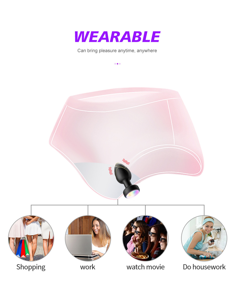 (Black) Adult Sex Toys G Spot Vibrators Anal Plug Vibrator Couples for Women Vibrator Led Vibrating Toys for Men Gay Remote Control