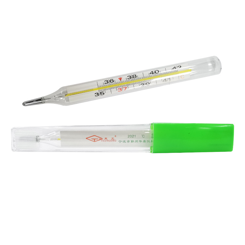 Medical Mercurial Glass Thermometer Large Screen Clinical Measuring Equippment