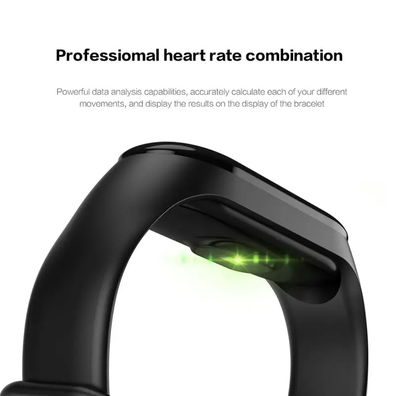 (Blue) Smart Digital Watch Bracelet for Child Women with Heart Rate Monitoring Running Pedometer Counter Health Sport Tracker