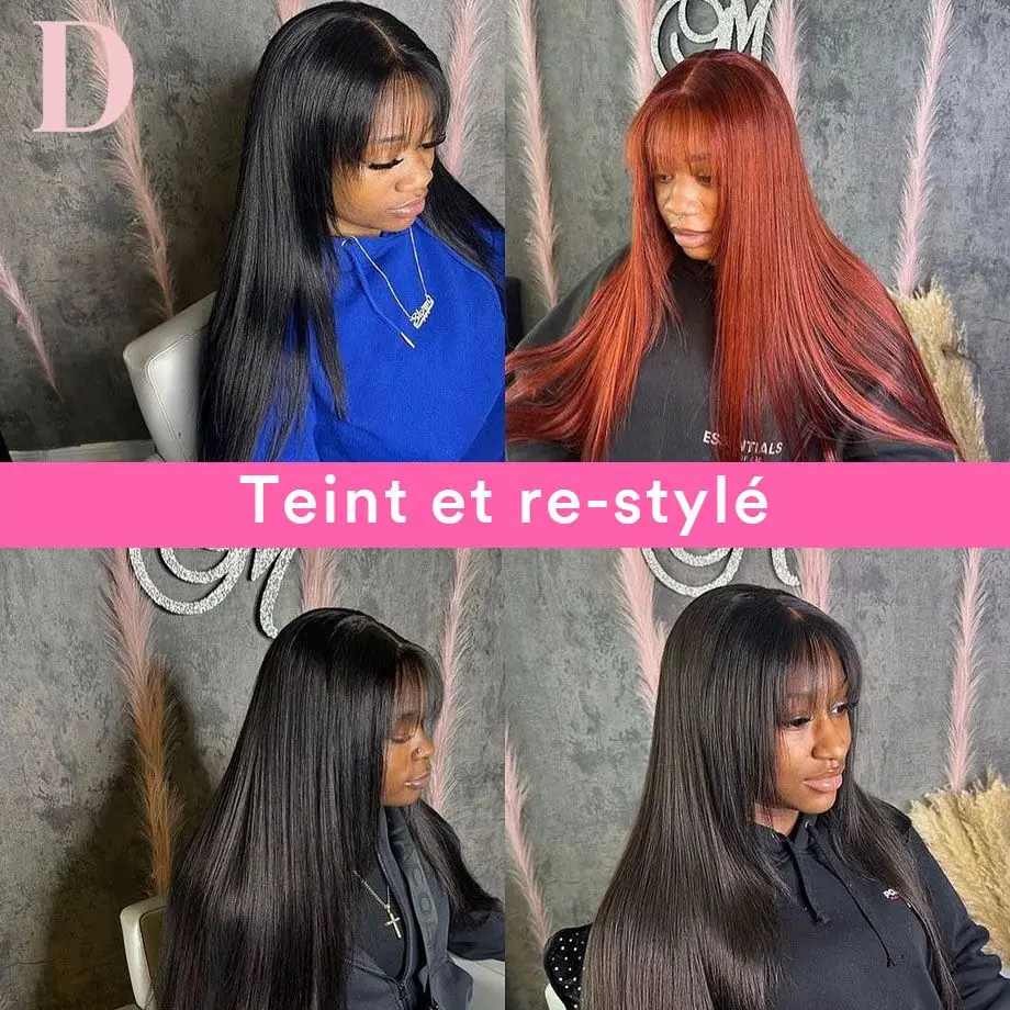 (180 Percent Density 16inches) Straight 3x1 Middle Part Lace Realistic Look Fake Scalp Wig Brazilian Wig Straight Fringe Human Hair With Bangs For Women