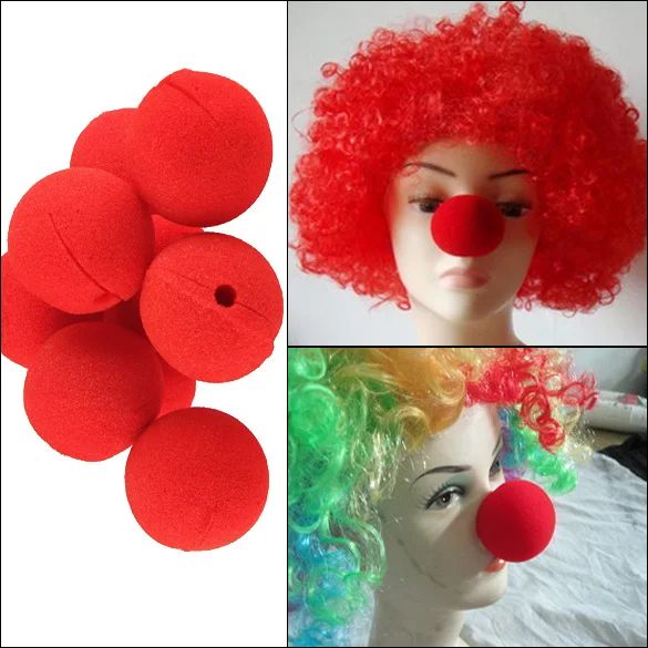 (1 PC) Foam Red Ball Clowns Noses Halloween Party Cosplay Costume Circus Props Festival Make Up DIY Crafts Christmas Costume Party Decoration