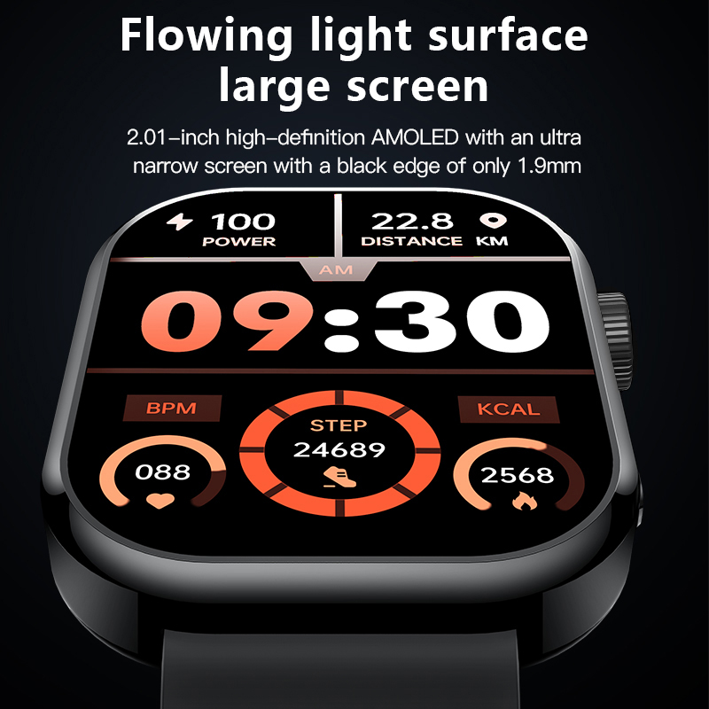 Smartwatch for Men Women 2 Inch Bluetooth Call Smart Watch Outdoor Sport Fitness Tracker Heart Rate Real Time Monitor Waterproof