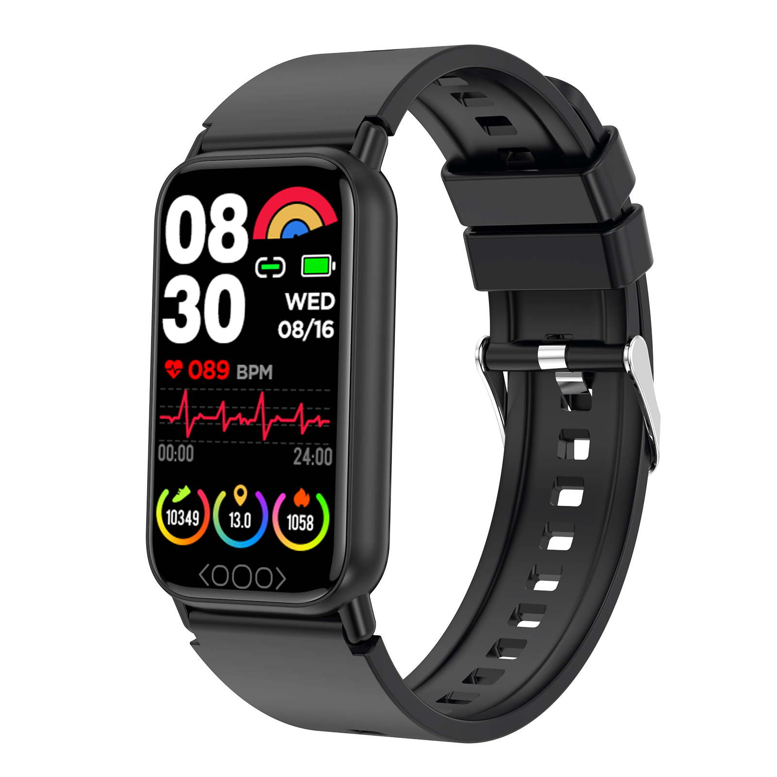 (Black) Smart Watch for Men 1.47 Inch Blood Glucose Heart Rate Blood Pressure Monitor Smartwatch Women Bracelet for Android iOS