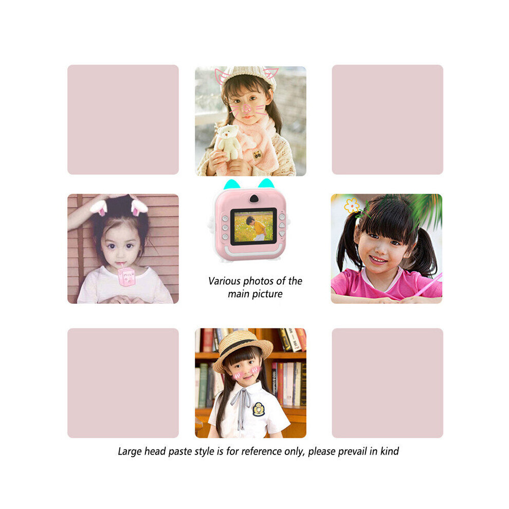 Kids Digital Photo Camera 2.4inch IPS Screen Child Camera Instant Print Video Recording Take Pictures Girl Boy Birthday Gift