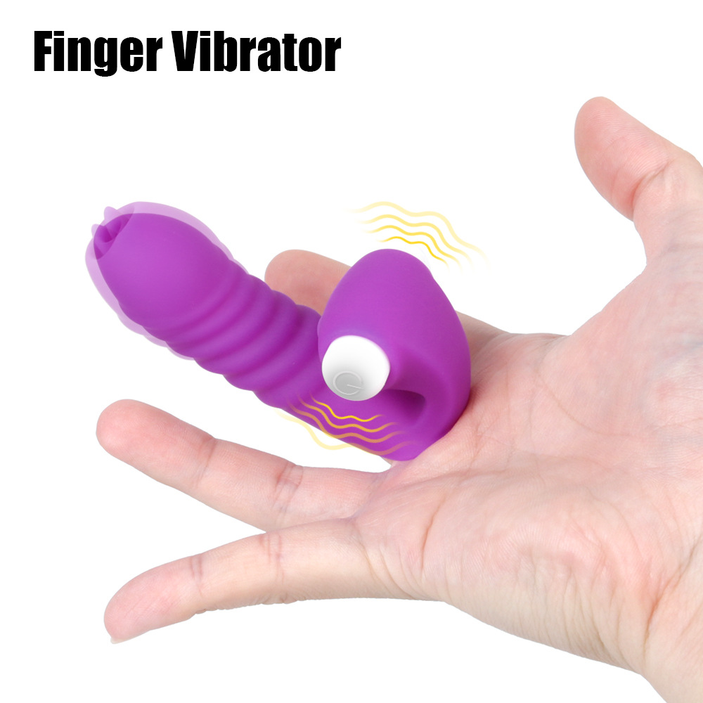 (Purple) Vibrator Dildo Finger Sleeve Female Masturbator Clit Stimulate Tongue Licking Massager Anal Plug Vagina Erotic Exotic Accessories Sex Toys For Women Age 18