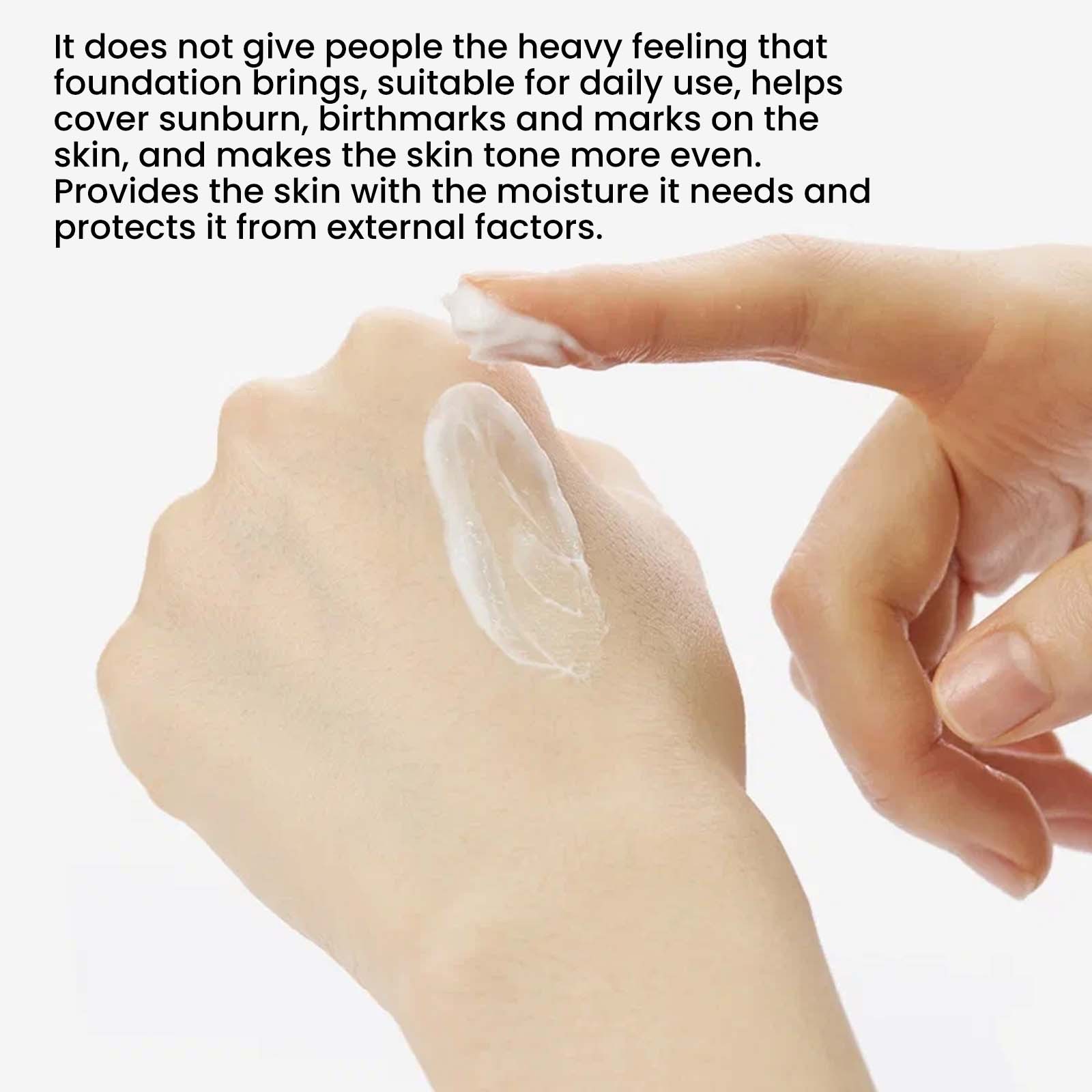 (1 PC) Face Cream Makeup Cream for Women Concealer Moisturizing Covers Spots Acne Marks Natural Long Lasting Brightens Skin Tone Lazy Peoples Face Foundation