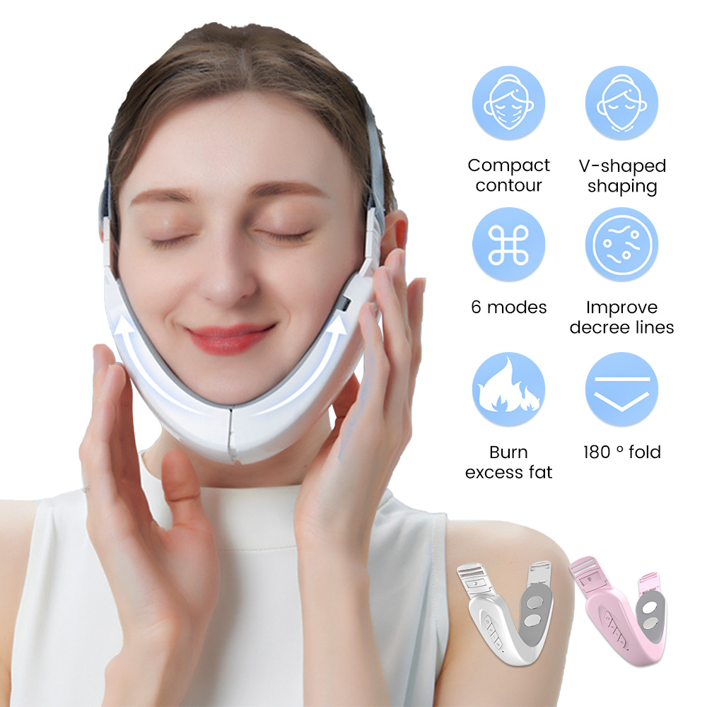 EMS Facial Lifting Machine Double Chin Remover V Shape Face Lifting and Firming Face Slimming Device Skin Tightening Facial Massager Beauty Device Belt