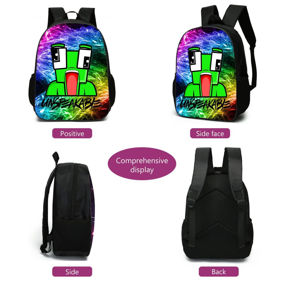 (Style 1) 3 PCS UNSPEAKABLE Backpack Kids School Bag Gift