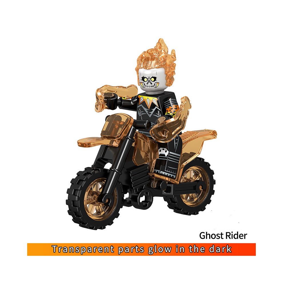 8PCS Ghost Riders Glow At Night Minifigures Toys Fit Lego