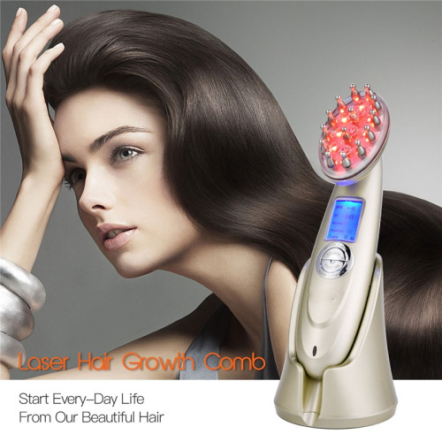 Laser Hair Growth Massage Comb Anti Hair Loss Massager EMS Vibration Massager Brushes Hair Regrowth Comb