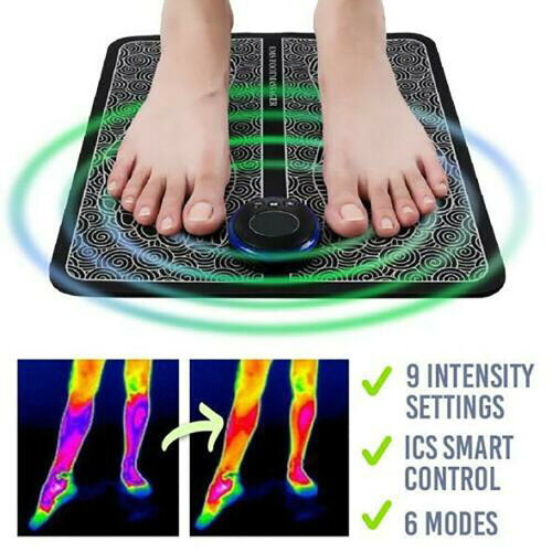 EMS Leg Reshaping Foot Massager Mat Pad Blood Muscle Relief Pain New
