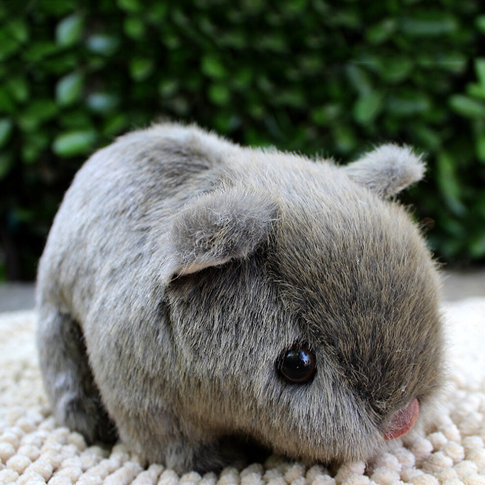 (White) 18cm Simulation Plush Hamster Animal Plush Stuffed Doll Toy Home Sofa Decor