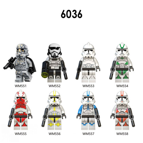 8PCS Star Wars Blocks clone trooper Figures Compatible LEGO
