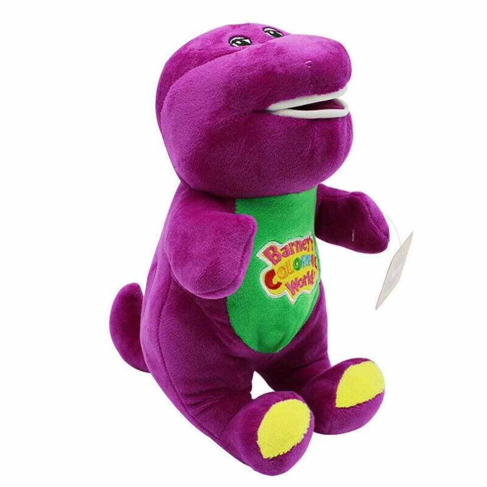30cm Barney The Dinosaur Sing I LOVE YOU Song Purple Plush Doll Toy Kids Gift