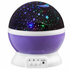 Children Kid Bedoom Starry Rotating Star Moon Sky Night Rotation Projector Light