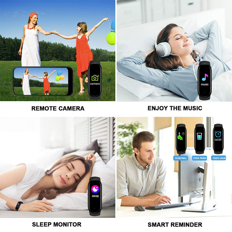 Bracelet Sports Fitness Tracker Women Mens Digital Wristwatches Smart Watch Monitor Clock For Android IOS
