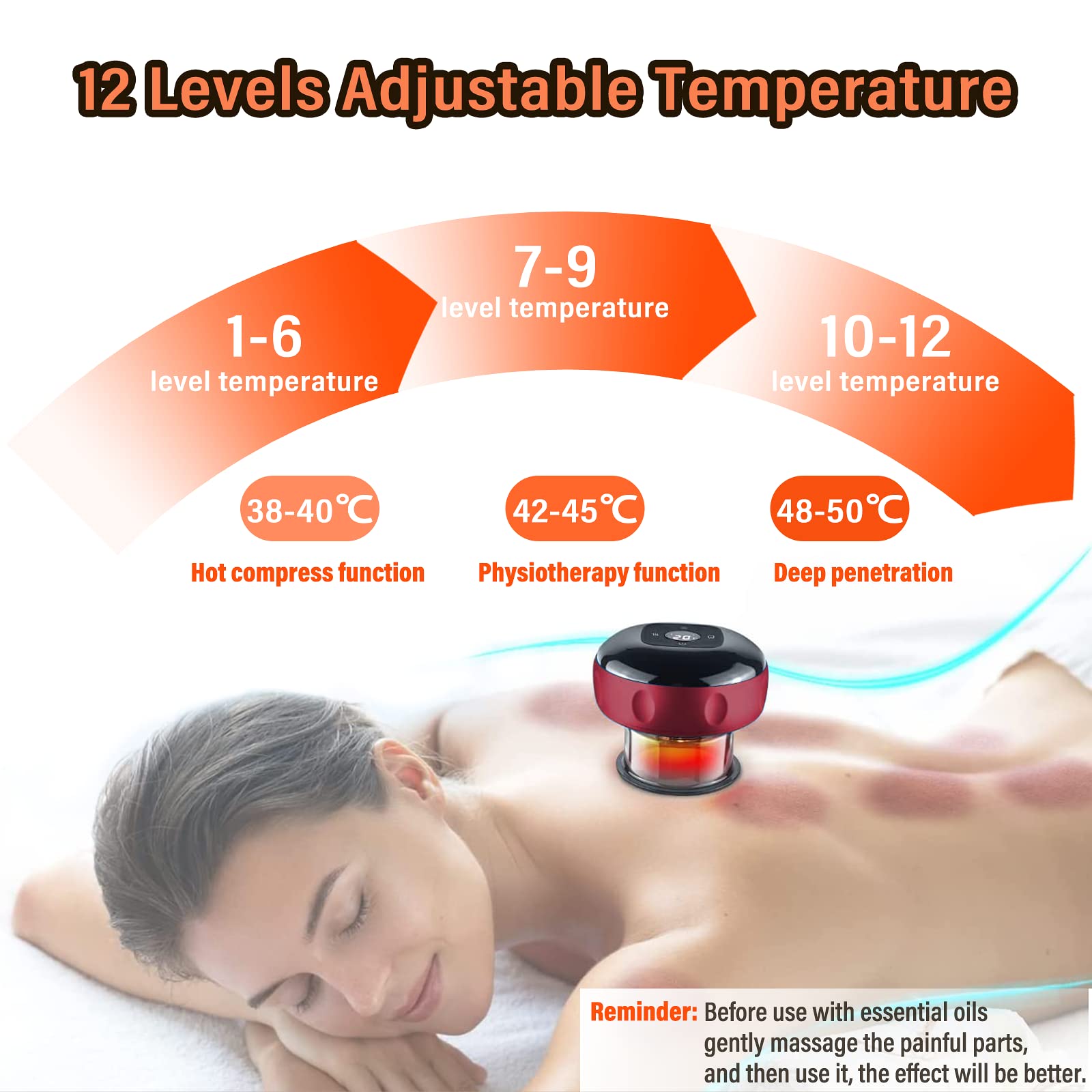 Intelligent Vacuum Cupping Massage Device Electric Heating Scraping Suction Cups