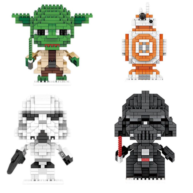 (A) Star Wars Character Building Blocks Plastic Mini Blocks Brain Games Toys Children Educational Toy Birthday Gifts
