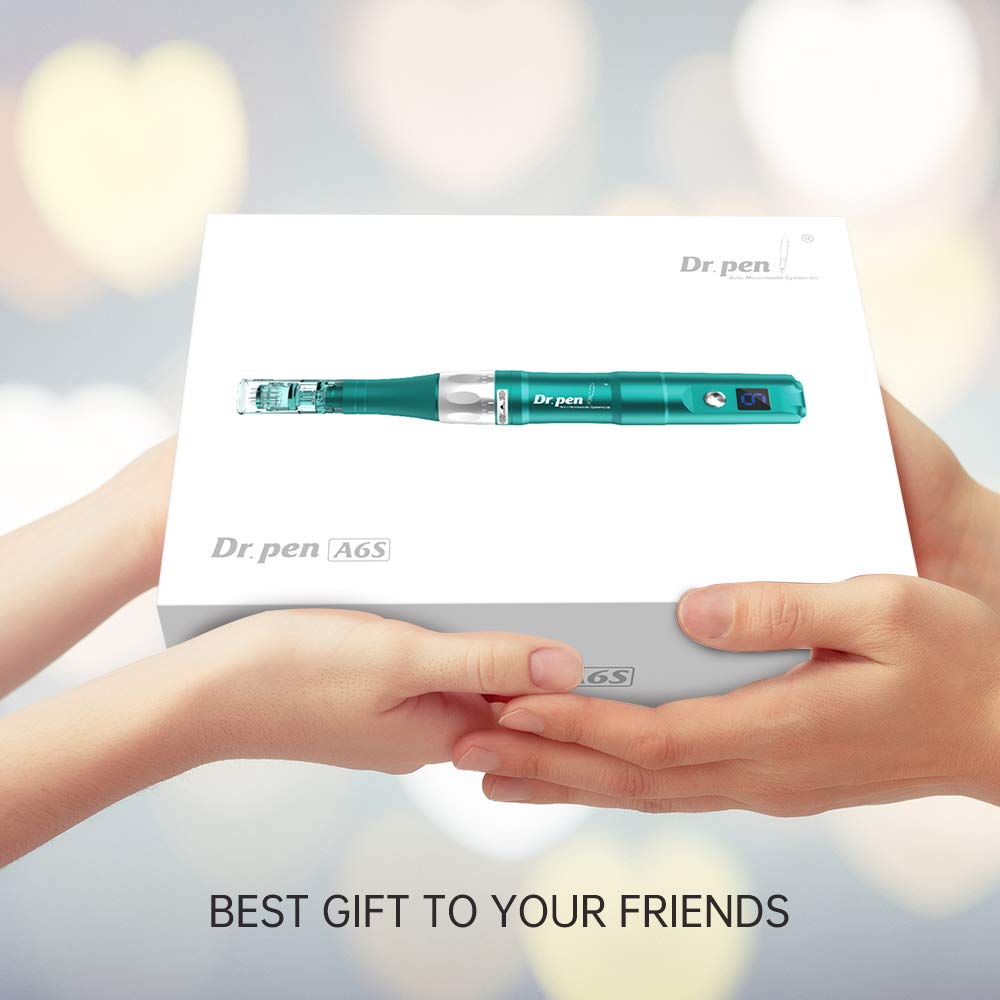 Dr.pen A6S Wireless Electric Micro Needle Treatment Tool Kit for Skincare Wrinkle Removing Serum in 6 Speeds with Ten 16-Pin Cartridges