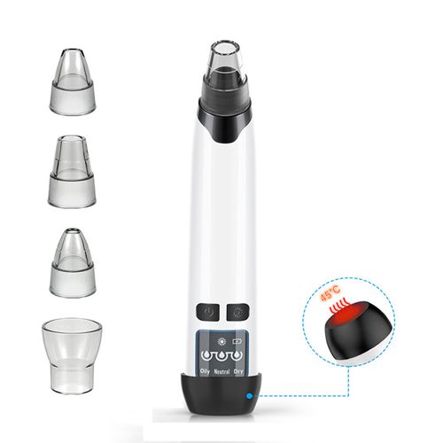 Electric Blackhead Remover Blackhead Suction Instrument Pore Cleaning Device Face Skin Care Tool Hot Compress USB Charging LED Screen