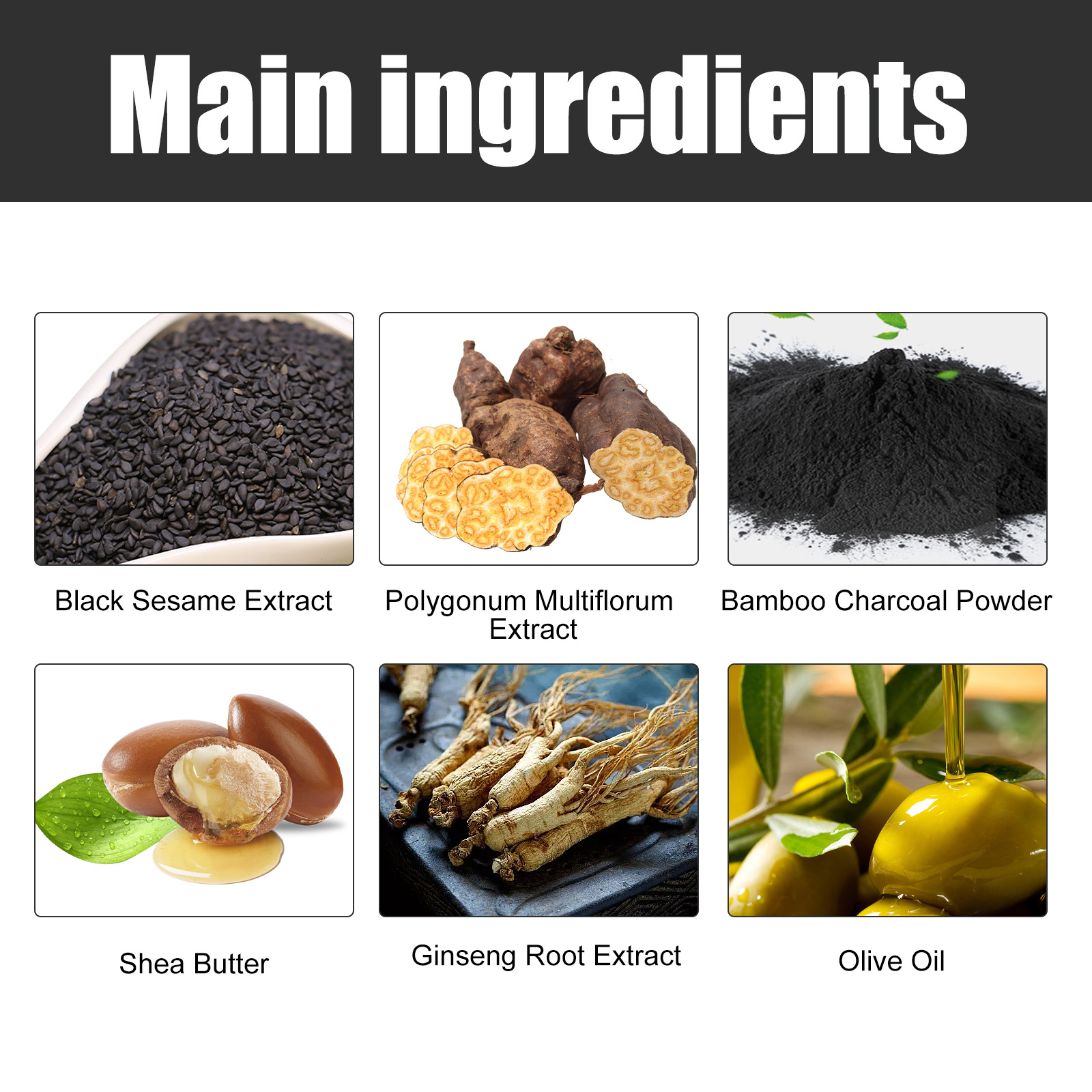 Grey Hair Darkening Bar Hair Shampoo Soap Restore Beard Natural Color Nourishing Cleaning Oil Control White Hair Repair Hair Treatment