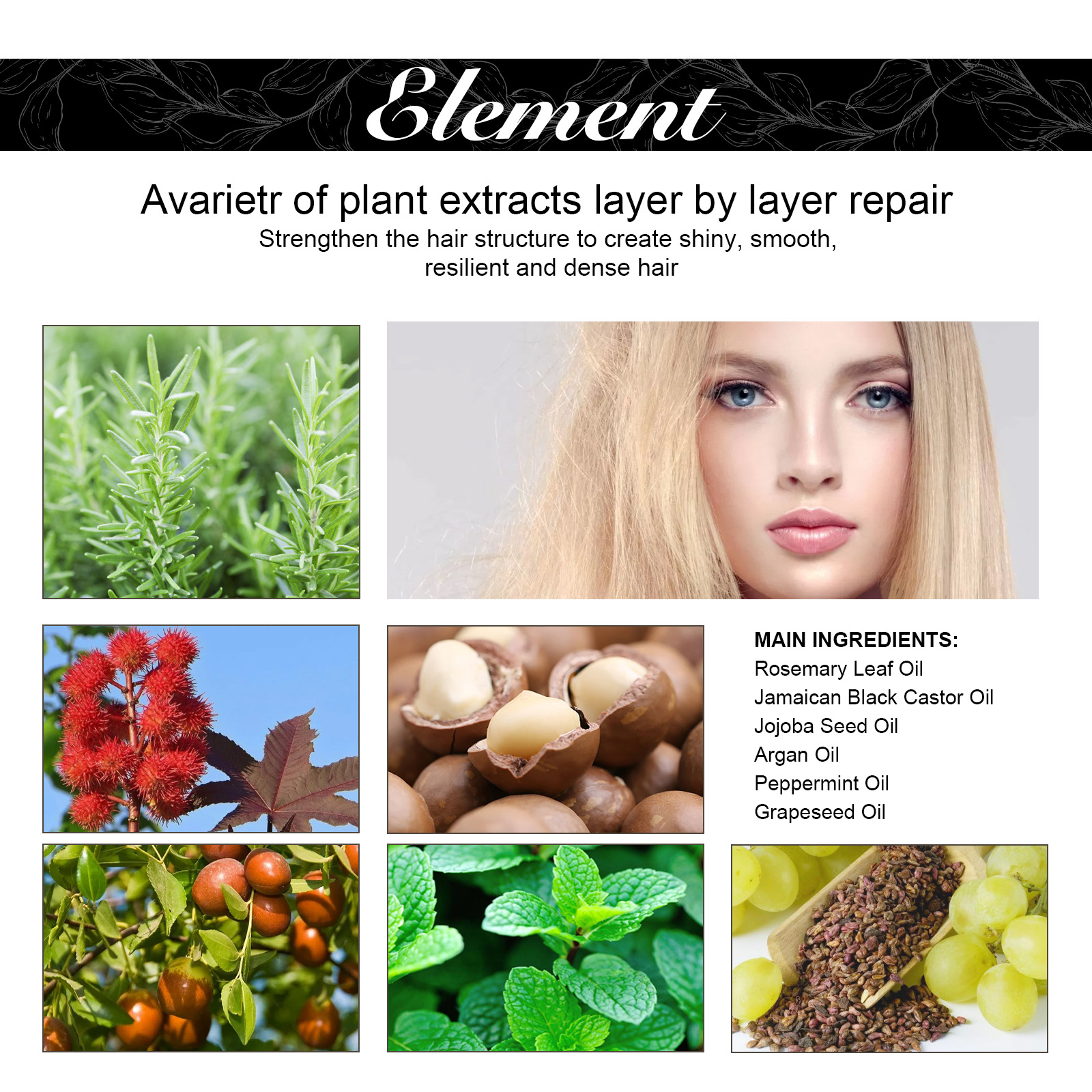Rosemary Hair Essential Oil for Hair Growth Refresh Nourish Rosemary Oil for Hair Growth Reduce Hair Loss Prevent Split Ends 30ml