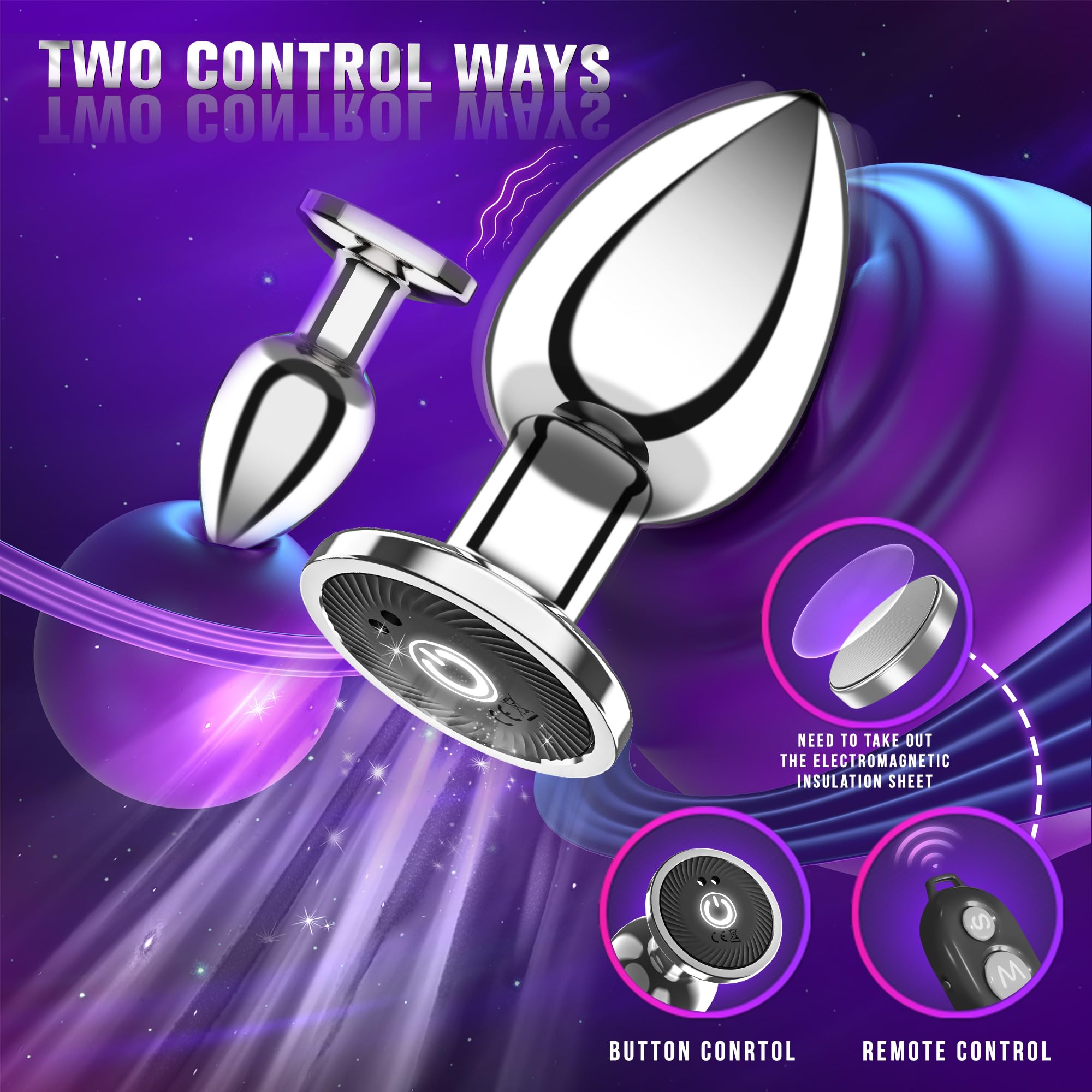 (S) Vibrating Anal Plug Anal Toys Butt Plug 10 Modes Remote Control Vibrator Male Sex Toys for Women Couples Waterproof Adult Toys G Spot Anal Plugs Beads