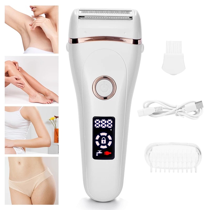 LCD Display Electric Shaver for Women USB Rechargeable Hair Removal Device