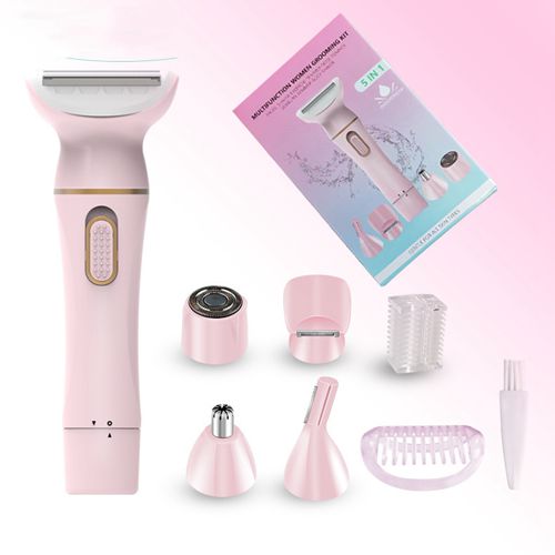 5 in1 USB Rechargeable Hair Remover for Women Multi-Functional Grooming Kit