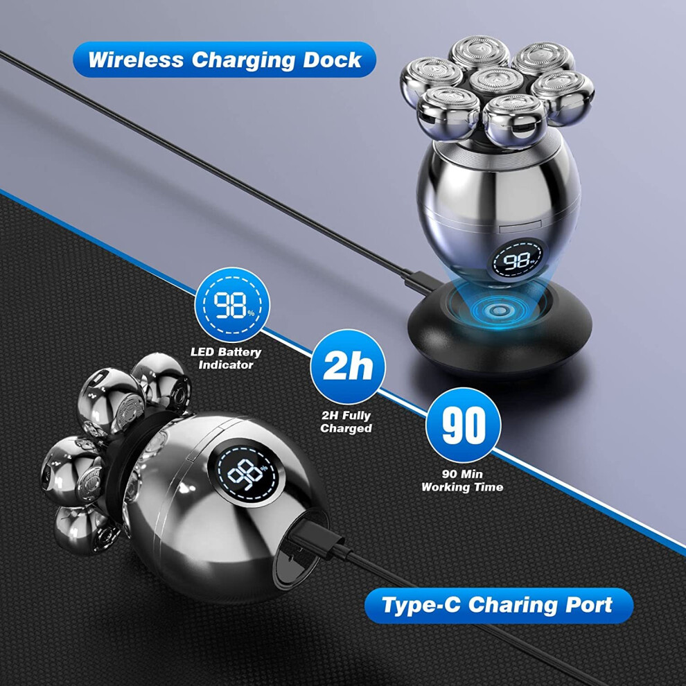 Head Shavers for Bald Men Electric Razor Wet Dry Cordless Skull Shaver