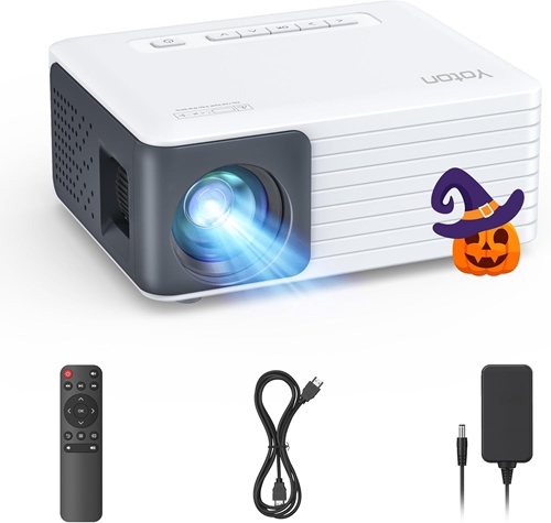 Mini Projector Portable Phone Projector 1080P Full HD Support Home Theater Movie Projector Small Video Projector Compatible with HDMI Smartphone Tablet PC TV Stick AV USB