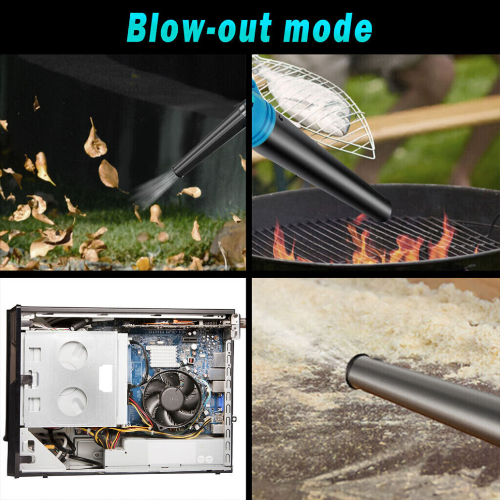 2IN1 Cordless Air Leaf Blower Vacuum+2x Battery 5.5A-Makita Compatible