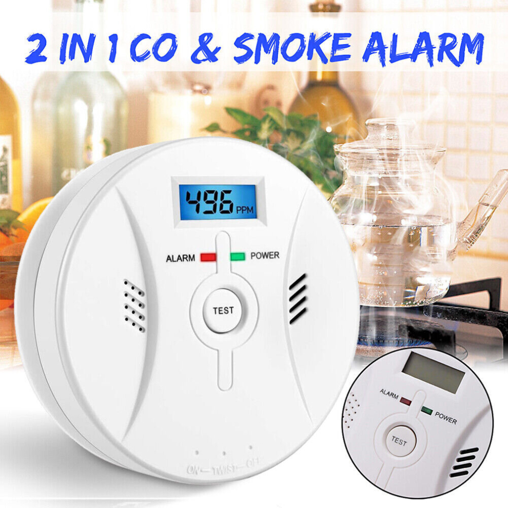 Carbon Monoxide(CO) Smoke Detector Alert Battery Operated Combination Alarm