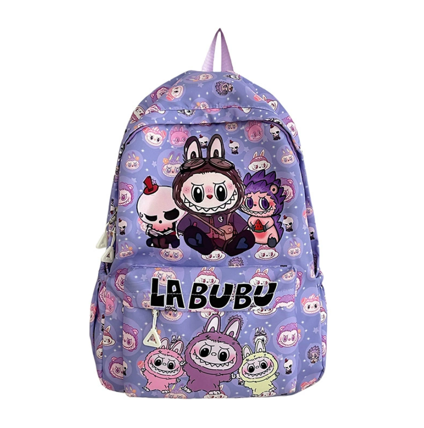 (Pink) Kids Cartoon School Backpack Durable Nylon Bag Lightweight Breathable