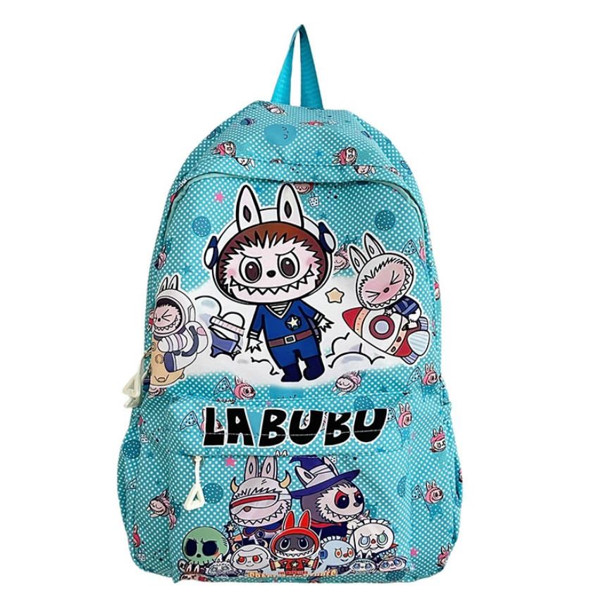 (Pink) Kids Cartoon School Backpack Durable Nylon Bag Lightweight Breathable