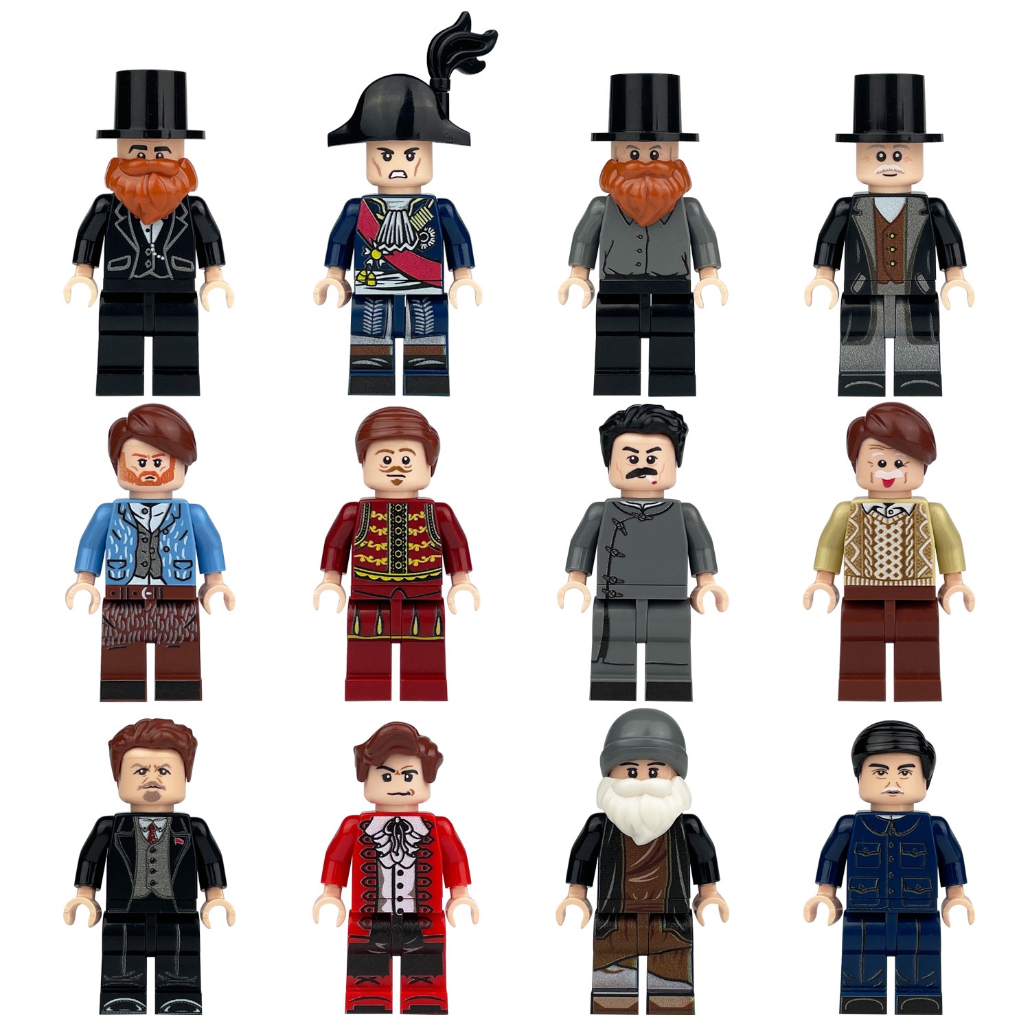 World Celebrities Painters Poets Writers Mini Figures Series Collection Building Blocks Set for Classic Educational Toy Smooth Surface
