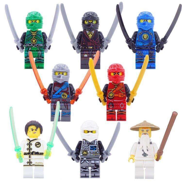 (Style C) Ninja Mini Figures Toy Building Blocks Set Construction Collection Role Play for Imaginative Games Decoration and Gifts for Kids
