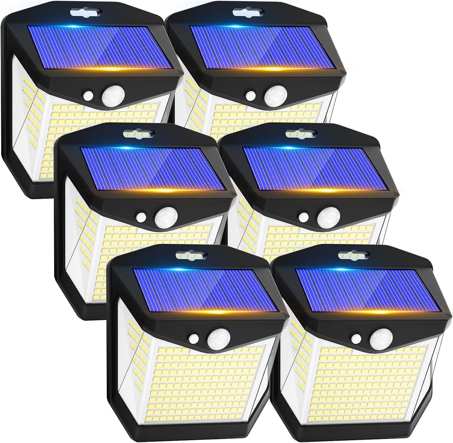 (4 PCS) Solar Security Lights Outdoor Garden - 248 LED Solar Powered Outside Light 3 Modes Motion Sensor and 270°Wide Angle IP65 Waterproof Solar Power Wall Lighting 