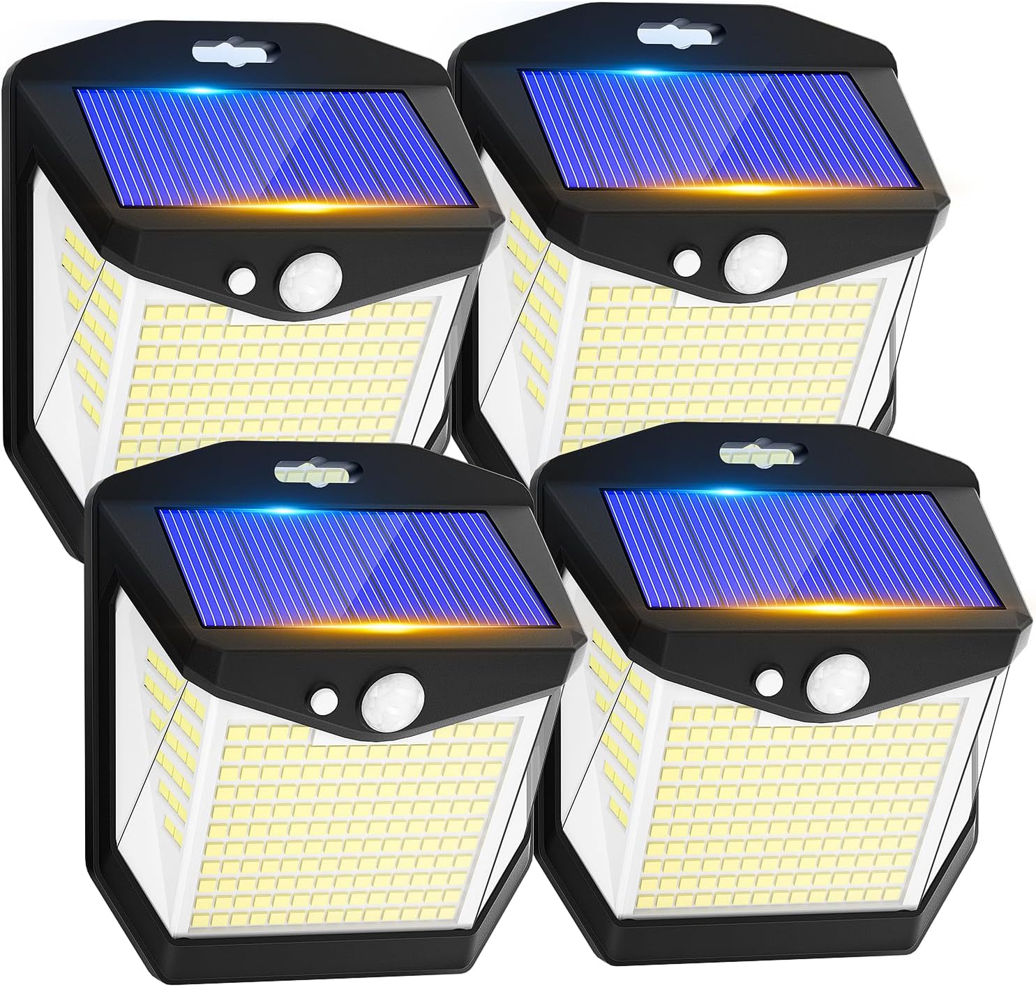 Solar Security Lights Outdoor Garden - 248 LED Solar Powered Outside Light 3 Modes Motion Sensor and 270°Wide Angle IP65 Waterproof Solar Power Wall Lighting 