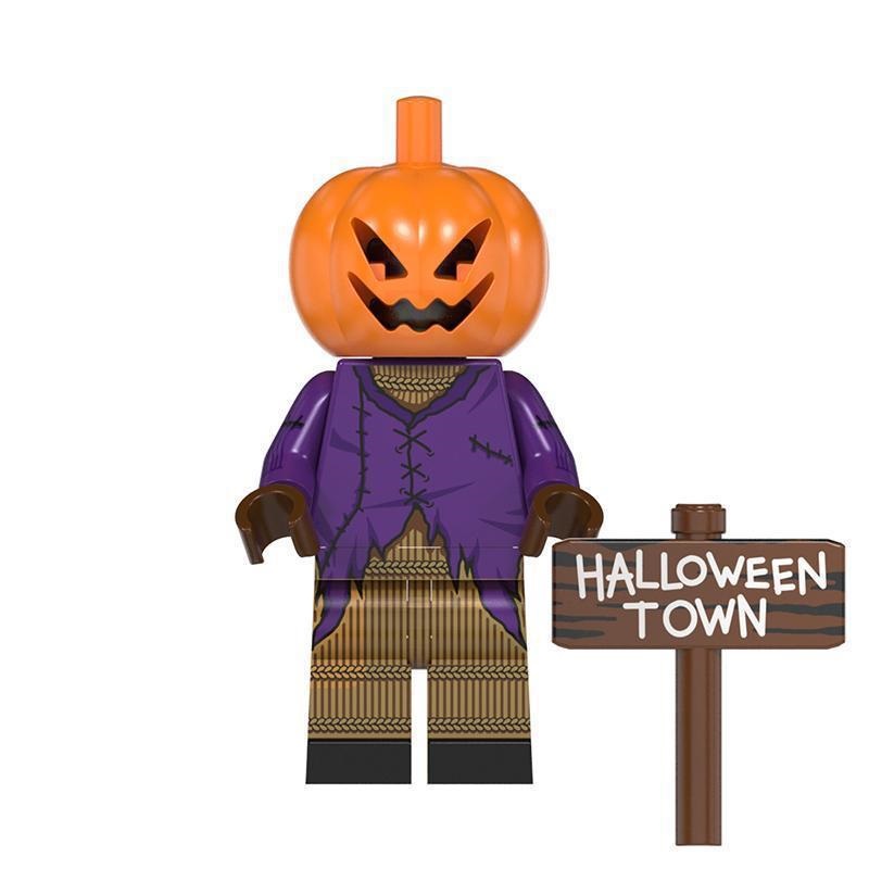 Halloween Joker Pumpkin Minifigure Movie Figure Building Blocks Mini Toys for Kids Fit Lego