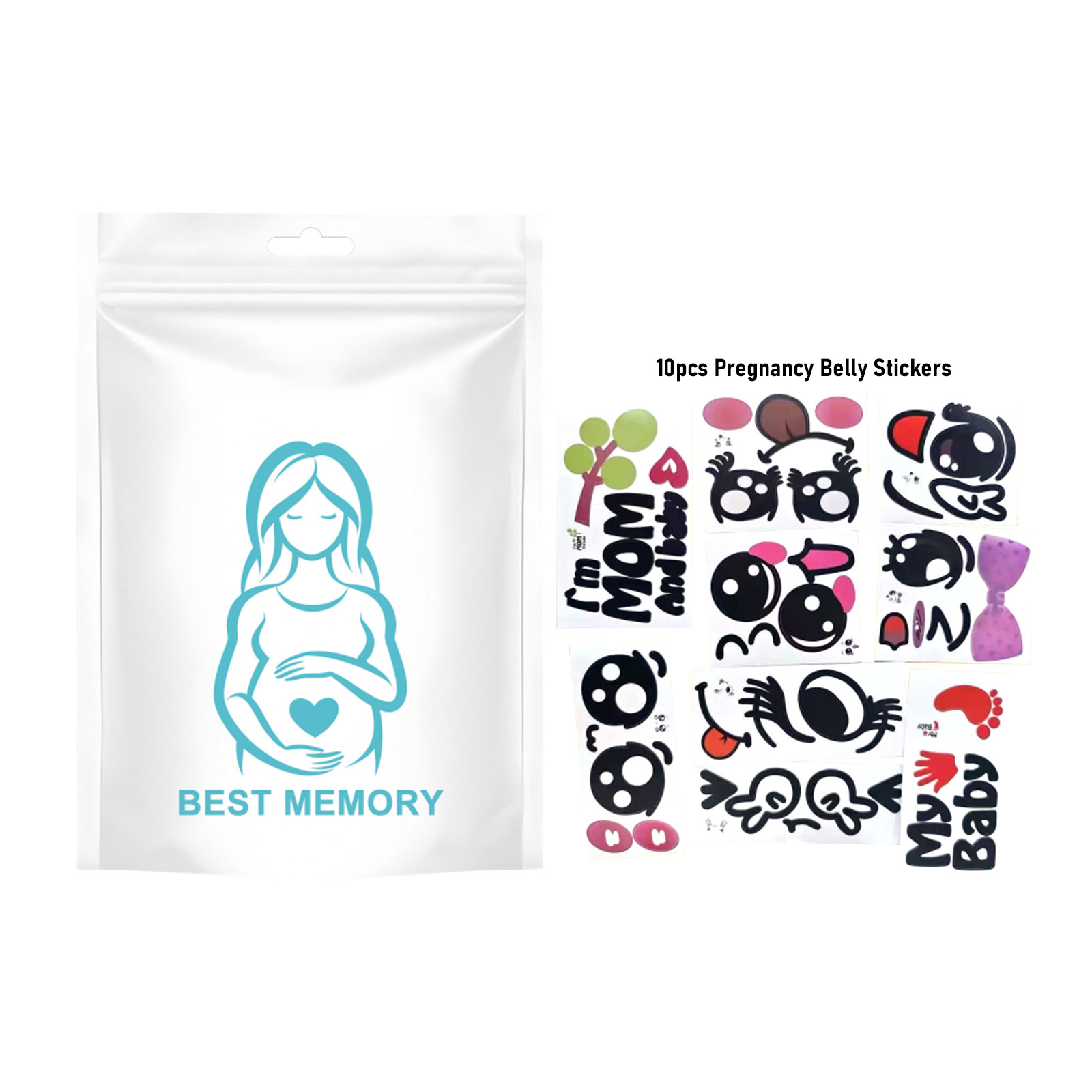 Belly Stickers For Pregnant Women 10 Sheets Pregnant Women Bump Decals Pregnancy Bump Stickers For Couples Shower Growth ﻿