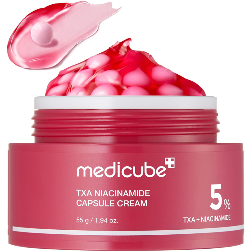 medicube Capsule Cream with TXA Niacinamide Dual Radiance Moisturizer Use After Spot Care Uneven Skin Tone Texture Hydration Tranexamic Acid Korean Skincare 55g