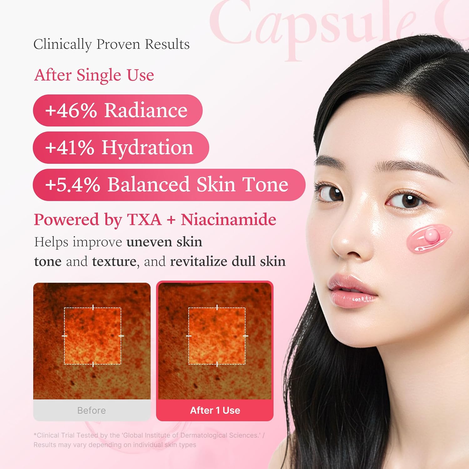 medicube Capsule Cream with TXA Niacinamide Dual Radiance Moisturizer Use After Spot Care Uneven Skin Tone Texture Hydration Tranexamic Acid Korean Skincare 55g